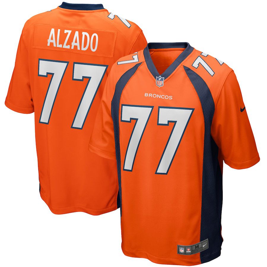 Men Denver Broncos #77 Lyle Alzado Nike Orange Game Retired Player NFL Jersey->denver broncos->NFL Jersey